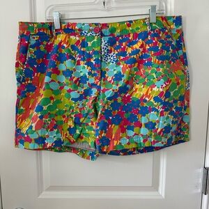Talbots Abstract Floral The Weekend Shorts Size 16p